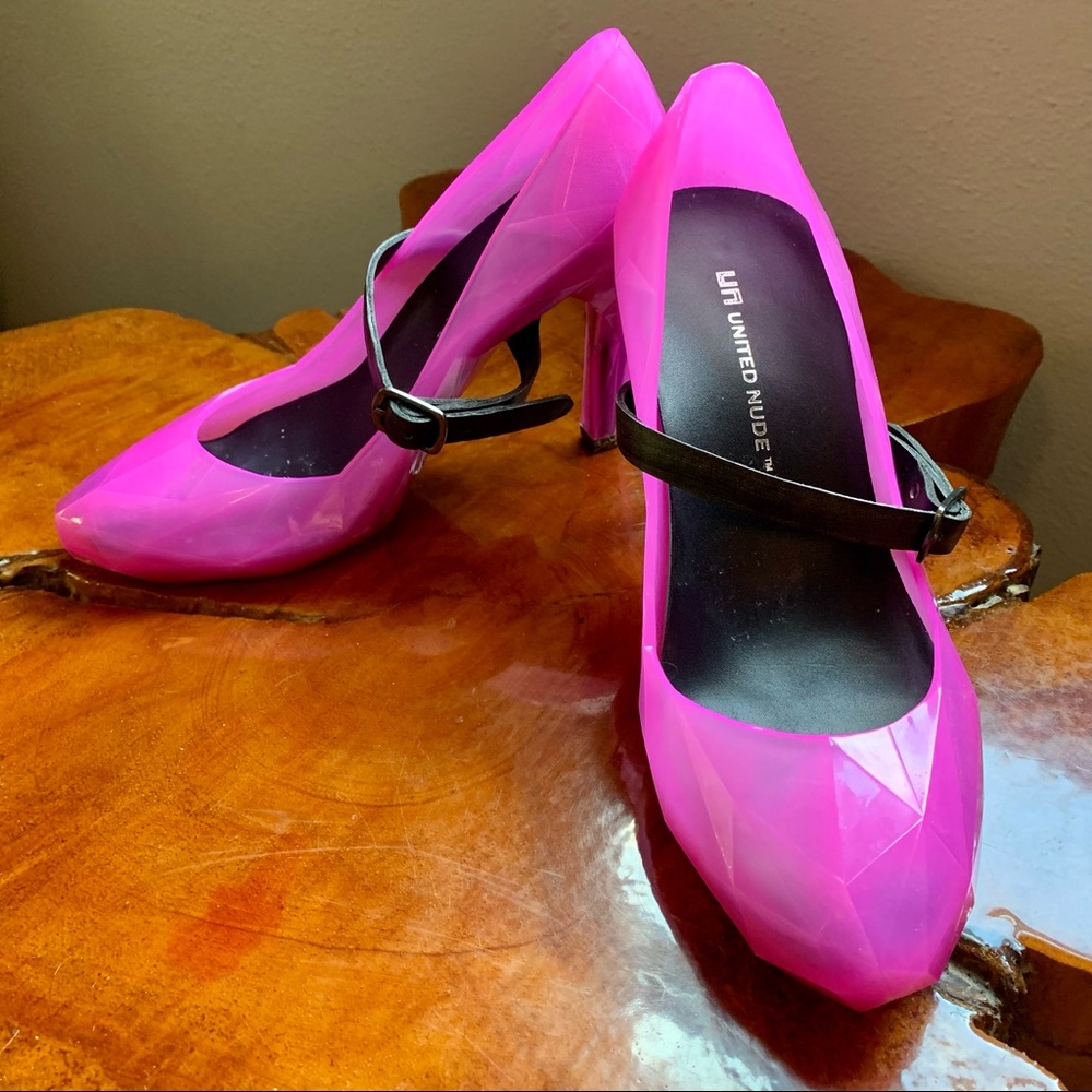 United Nude pink Lo Res Rubber Pumps, size 39